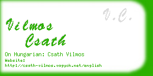 vilmos csath business card